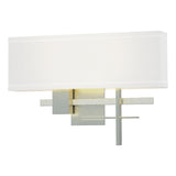 Hubbardton Forge 2014 Vintage Platinum Vintage Platinum Natural Anna Shade (SF) Cosmo Sconce