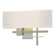 Hubbardton Forge 2014 Vintage Platinum Soft Gold Flax Shade (SE) Cosmo Sconce