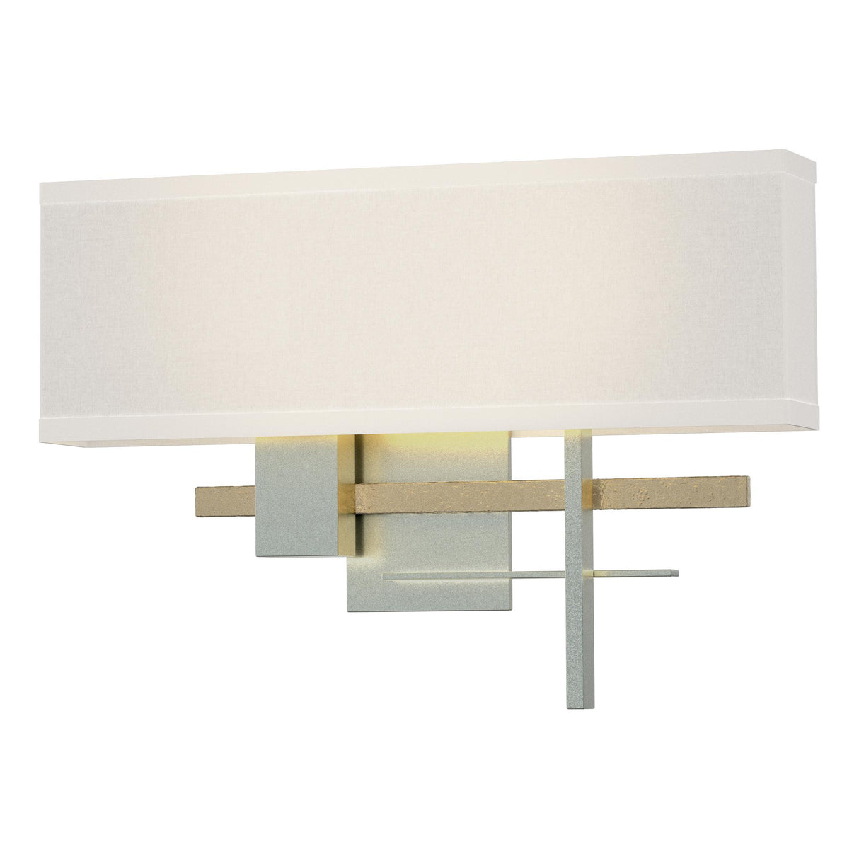 Hubbardton Forge 2014 Vintage Platinum Soft Gold Flax Shade (SE) Cosmo Sconce
