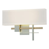 Hubbardton Forge 2014 Vintage Platinum Soft Gold Flax Shade (SE) Cosmo Sconce