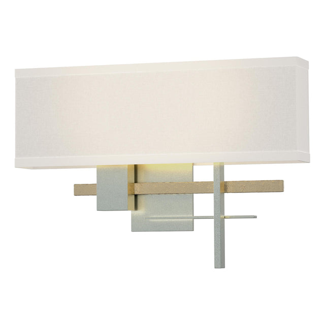 Hubbardton Forge 2014 Vintage Platinum Soft Gold Flax Shade (SE) Cosmo Sconce