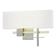 Hubbardton Forge 2014 Vintage Platinum Sterling Natural Anna Shade (SF) Cosmo Sconce