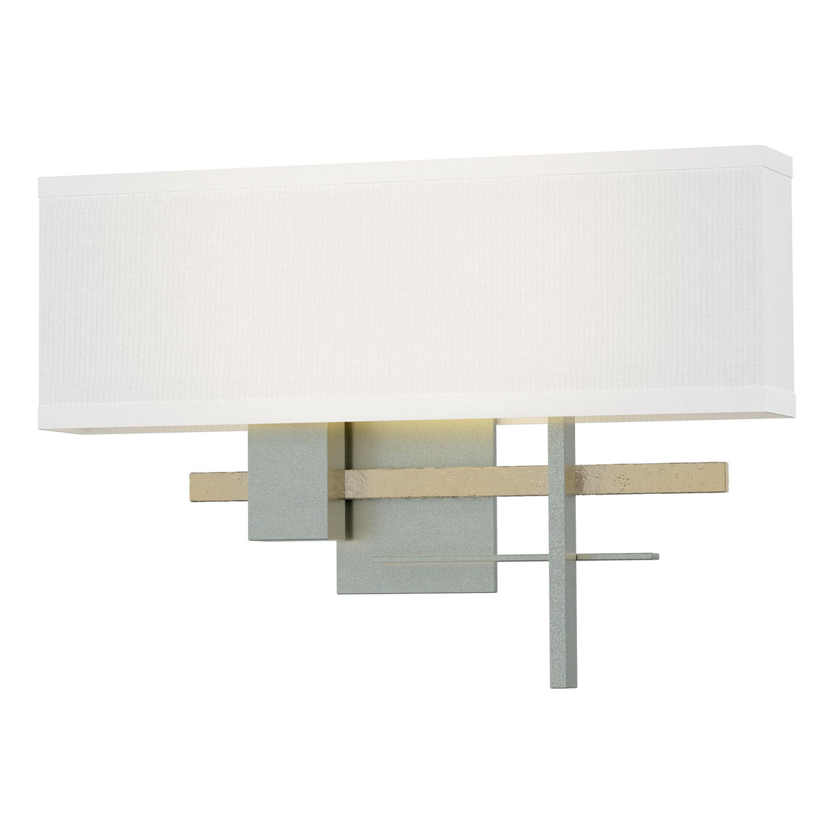 Hubbardton Forge 2014 Vintage Platinum Modern Brass Natural Anna Shade (SF) Cosmo Sconce