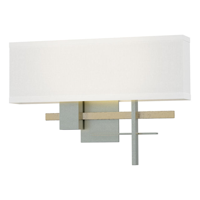 Hubbardton Forge 2014 Vintage Platinum Modern Brass Natural Anna Shade (SF) Cosmo Sconce