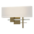 Hubbardton Forge 2014 Soft Gold Vintage Platinum Flax Shade (SE) Cosmo Sconce