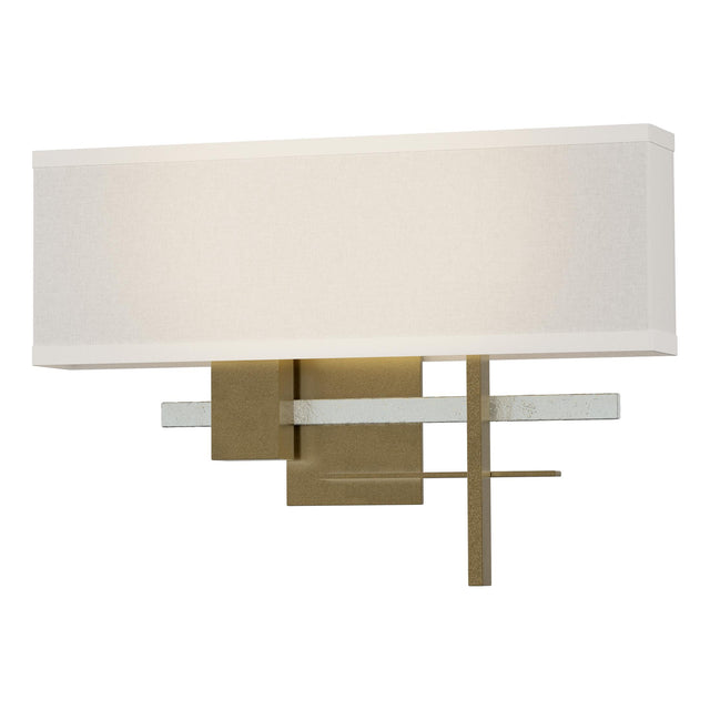 Hubbardton Forge 2014 Soft Gold Vintage Platinum Flax Shade (SE) Cosmo Sconce