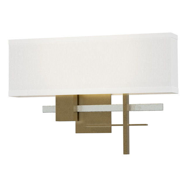 Hubbardton Forge 2014 Soft Gold Vintage Platinum Natural Anna Shade (SF) Cosmo Sconce