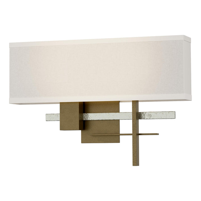 Hubbardton Forge 2014 Soft Gold Sterling Flax Shade (SE) Cosmo Sconce