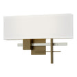 Hubbardton Forge 2014 Soft Gold Sterling Natural Anna Shade (SF) Cosmo Sconce