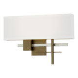 Hubbardton Forge 2014 Soft Gold Sterling Natural Anna Shade (SF) Cosmo Sconce