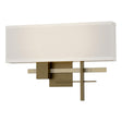 Hubbardton Forge 2014 Soft Gold Modern Brass Flax Shade (SE) Cosmo Sconce