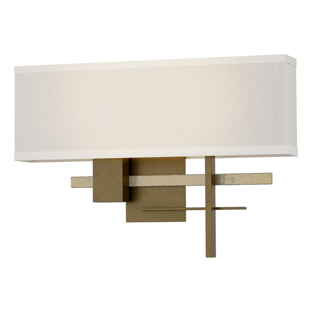 Hubbardton Forge 2014 Soft Gold Modern Brass Flax Shade (SE) Cosmo Sconce