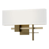 Hubbardton Forge 2014 Soft Gold Modern Brass Natural Anna Shade (SF) Cosmo Sconce