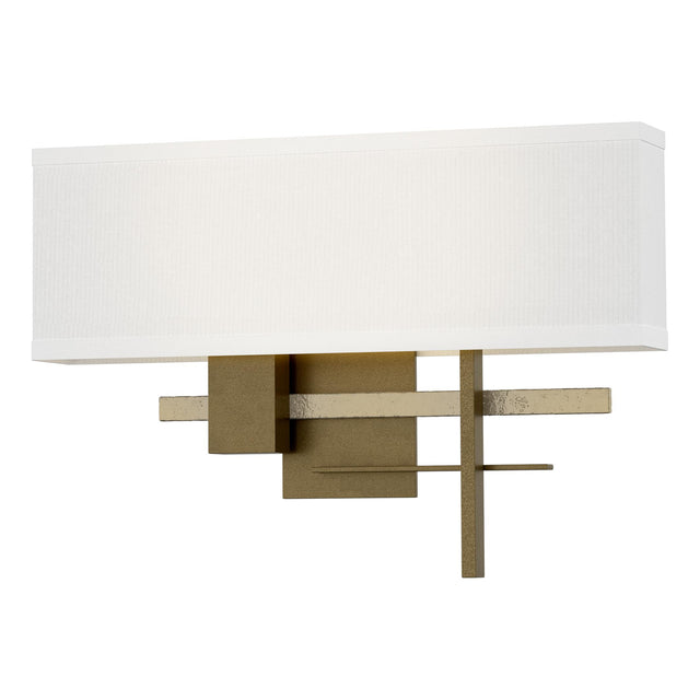 Hubbardton Forge 2014 Soft Gold Modern Brass Natural Anna Shade (SF) Cosmo Sconce