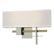 Hubbardton Forge 2014 Sterling Soft Gold Flax Shade (SE) Cosmo Sconce