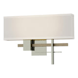 Hubbardton Forge 2014 Sterling Soft Gold Flax Shade (SE) Cosmo Sconce
