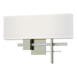 Hubbardton Forge 2014 Sterling Vintage Platinum Natural Anna Shade (SF) Cosmo Sconce