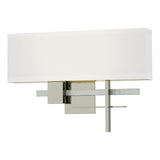 Hubbardton Forge 2014 Sterling Vintage Platinum Natural Anna Shade (SF) Cosmo Sconce