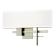 Hubbardton Forge 2014 Sterling Sterling Flax Shade (SE) Cosmo Sconce