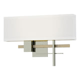 Hubbardton Forge 2014 Sterling Modern Brass Natural Anna Shade (SF) Cosmo Sconce