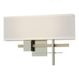 Hubbardton Forge 2014 Sterling Modern Brass Flax Shade (SE) Cosmo Sconce