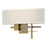 Hubbardton Forge 2014 Modern Brass Soft Gold Flax Shade (SE) Cosmo Sconce