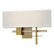 Hubbardton Forge 2014 Modern Brass Modern Brass Flax Shade (SE) Cosmo Sconce