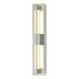 Hubbardton Forge 2014 Sterling Clear Glass (ZM) Double Axis Small Sconce