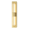 Hubbardton Forge 2014 Modern Brass Clear Glass (ZM) Double Axis Small Sconce