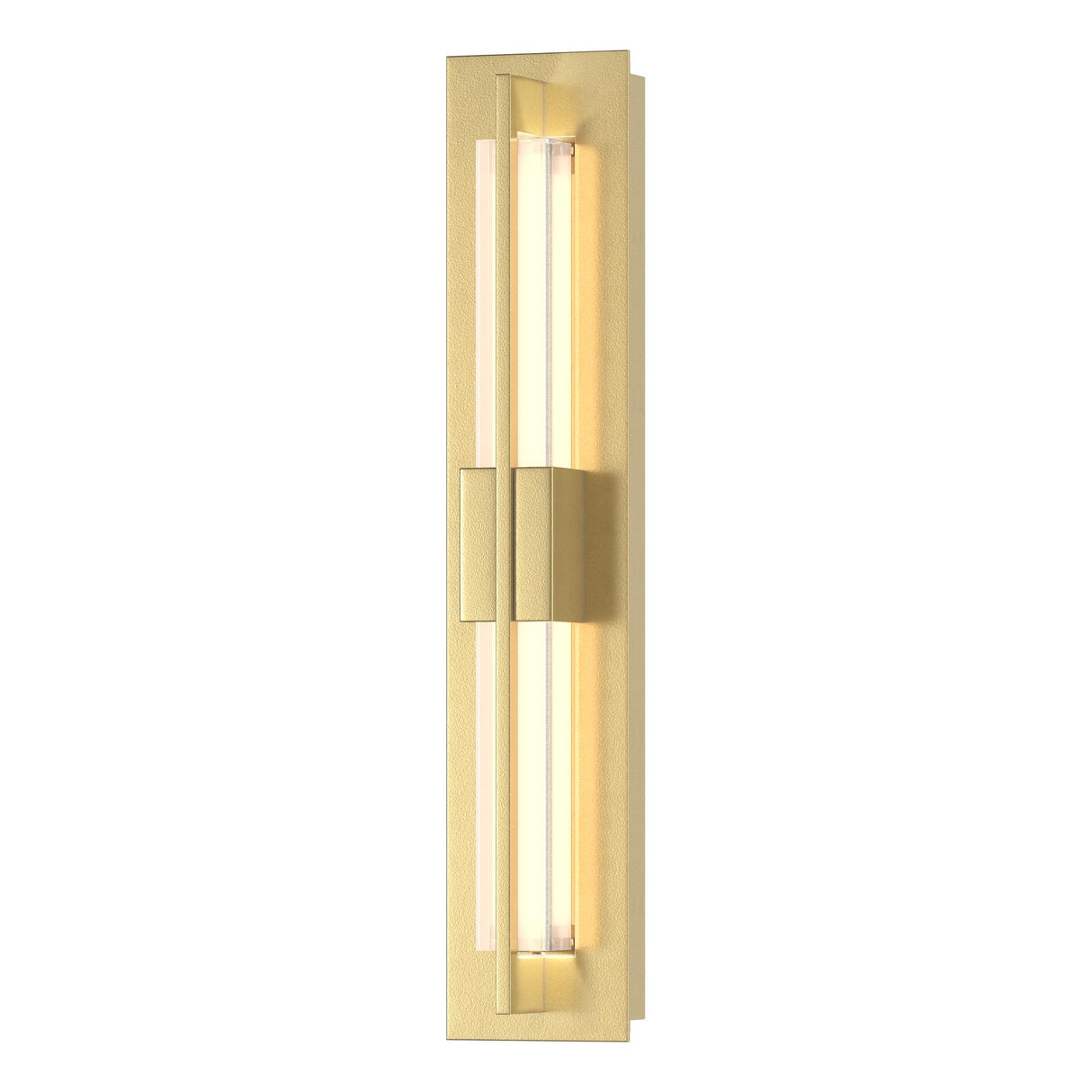 Hubbardton Forge 2014 Modern Brass Clear Glass (ZM) Double Axis Small Sconce