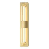 Hubbardton Forge 2014 Modern Brass Clear Glass (ZM) Double Axis Small Sconce