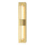 Hubbardton Forge 2014 Modern Brass Clear Glass (ZM) Double Axis Small Sconce