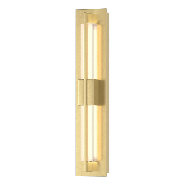Hubbardton Forge 2014 Modern Brass Clear Glass (ZM) Double Axis Small Sconce