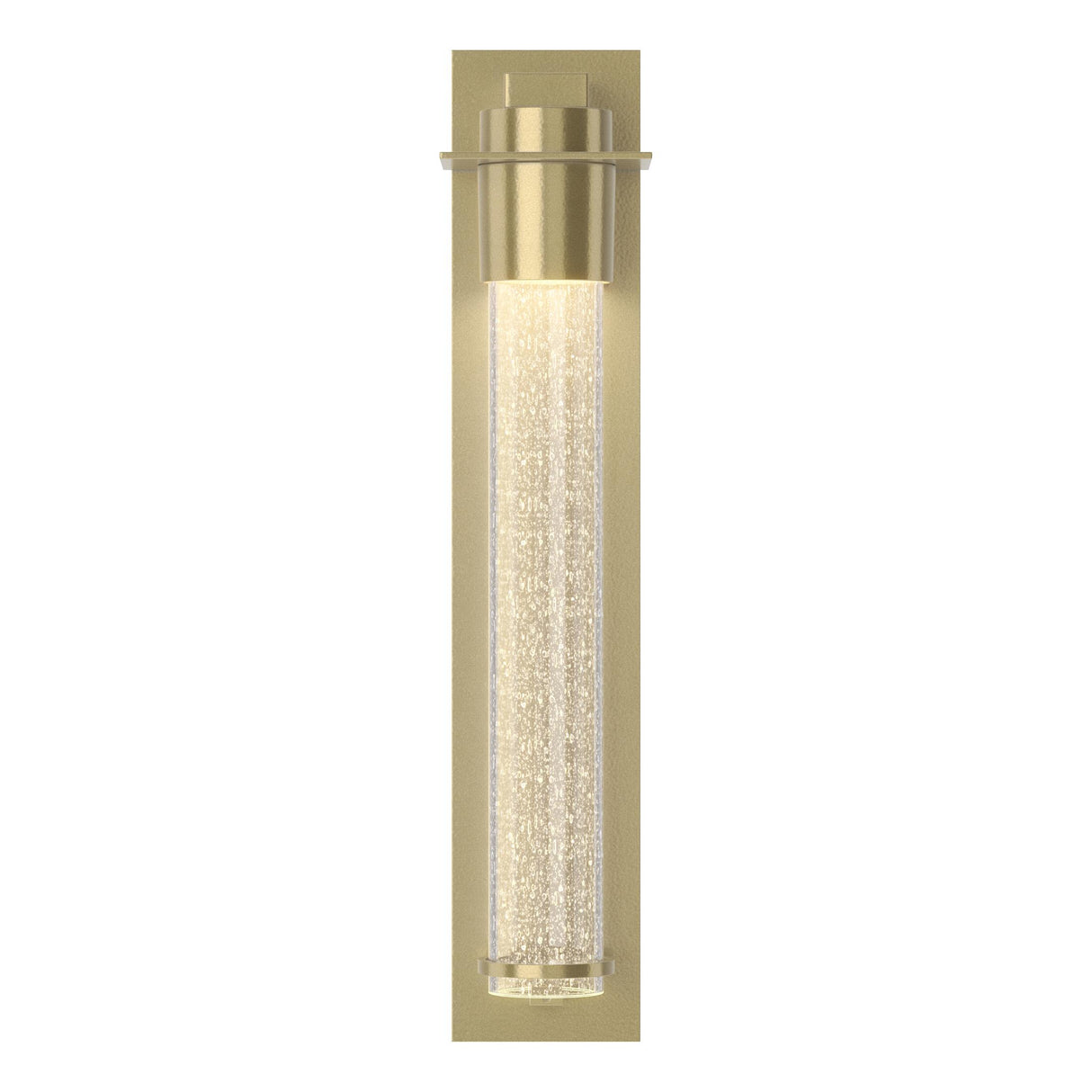 Hubbardton Forge 2013 Modern Brass Seeded Clear Glass (II) Airis Sconce