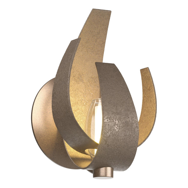 Hubbardton Forge 2012 Bronze Clear Glass with Frosted Diffuser (YE) Corona Sconce