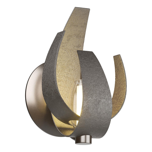Hubbardton Forge 2012 Oil Rubbed Bronze Clear Glass with Frosted Diffuser (YE) Corona Sconce