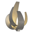 Hubbardton Forge 2012 Natural Iron Clear Glass with Frosted Diffuser (YE) Corona Sconce