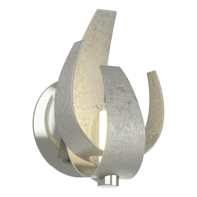 Hubbardton Forge 2012 Sterling Clear Glass with Frosted Diffuser (YE) Corona Sconce