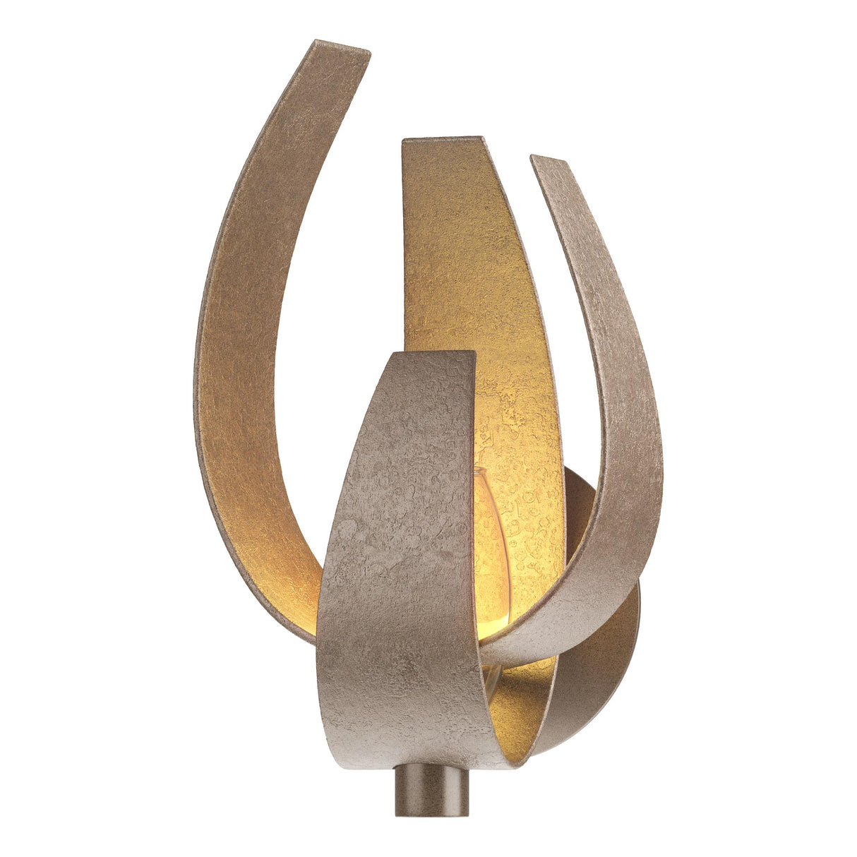 Hubbardton Forge 2014 Bronze Clear Glass with Frosted Diffuser (YE) Corona Large Sconce