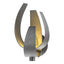 Hubbardton Forge 2014 Black Clear Glass with Frosted Diffuser (YE) Corona Large Sconce