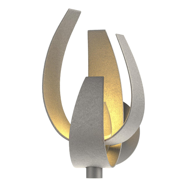Hubbardton Forge 2014 Natural Iron Clear Glass with Frosted Diffuser (YE) Corona Large Sconce