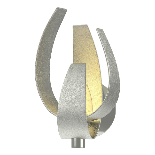 Hubbardton Forge 2014 Sterling Clear Glass with Frosted Diffuser (YE) Corona Large Sconce