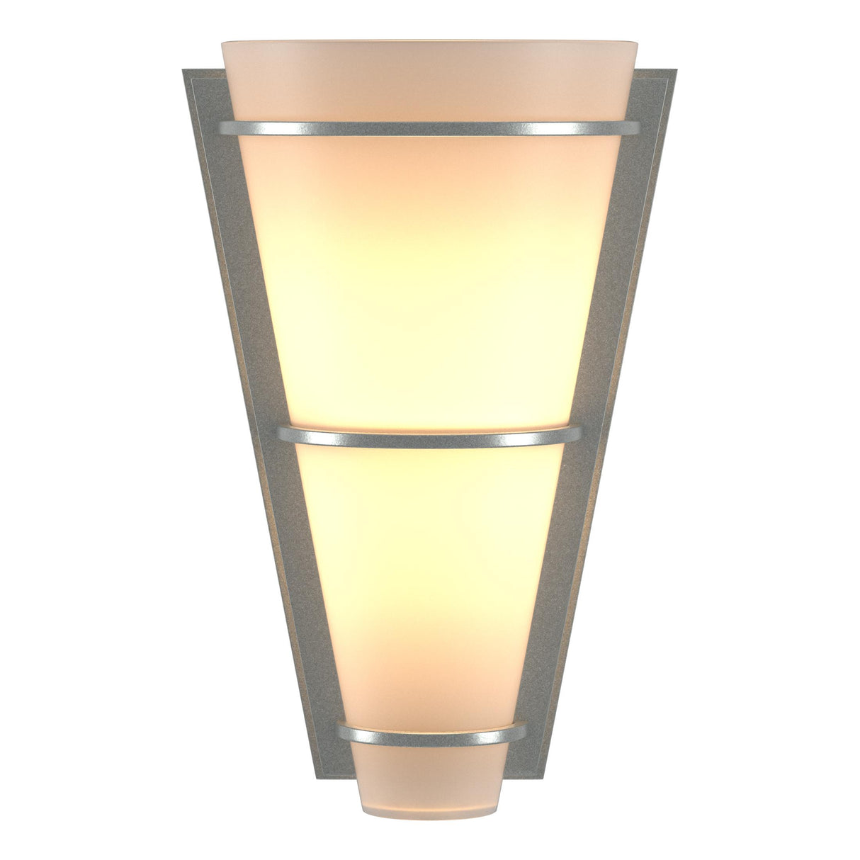 Hubbardton Forge 2001 Vintage Platinum Opal Glass (GG) Suspended Half Cone Sconce