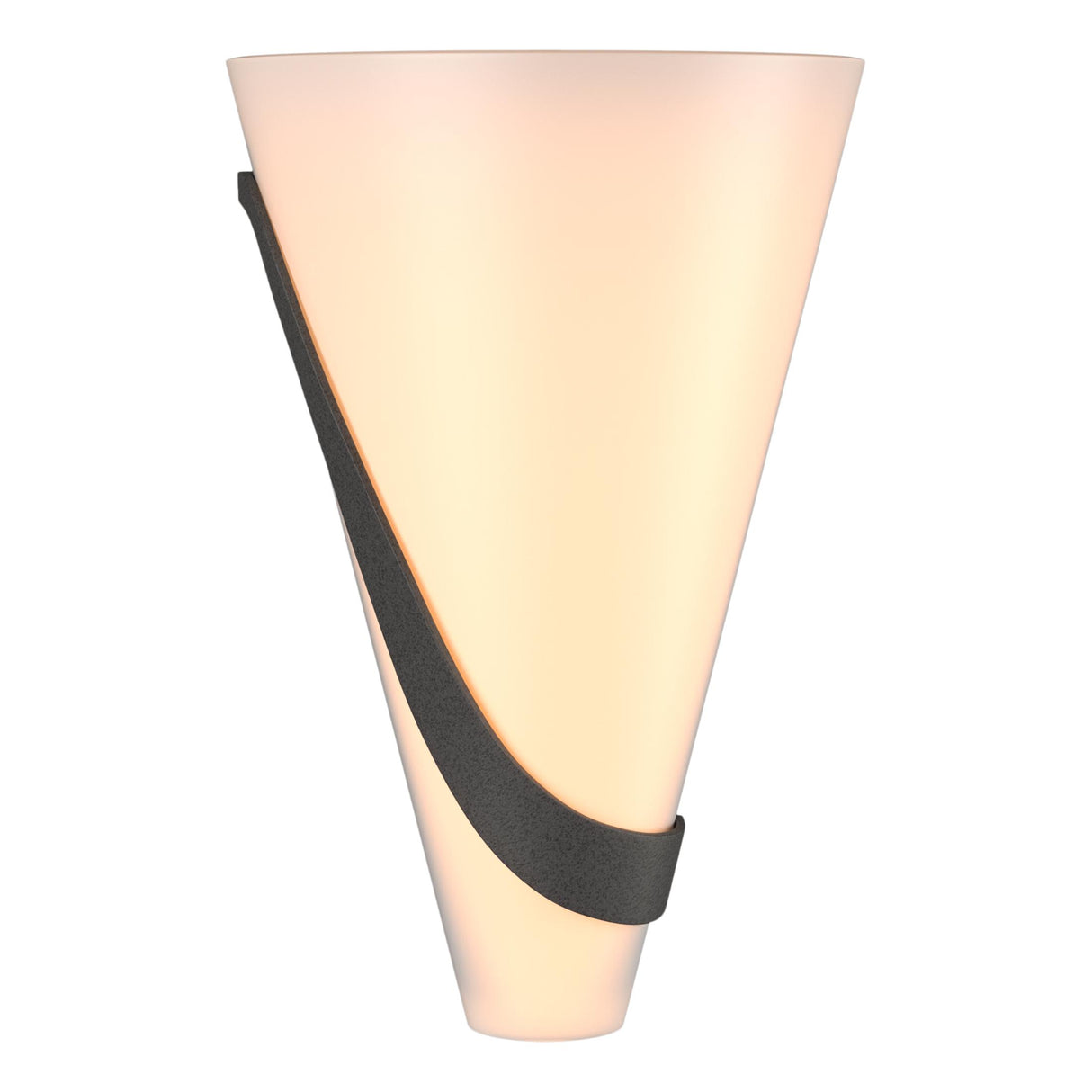 Hubbardton Forge 2004 Natural Iron Opal Glass (GG) Left Half Cone Sconce