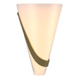 Hubbardton Forge 2004 Modern Brass Opal Glass (GG) Left Half Cone Sconce