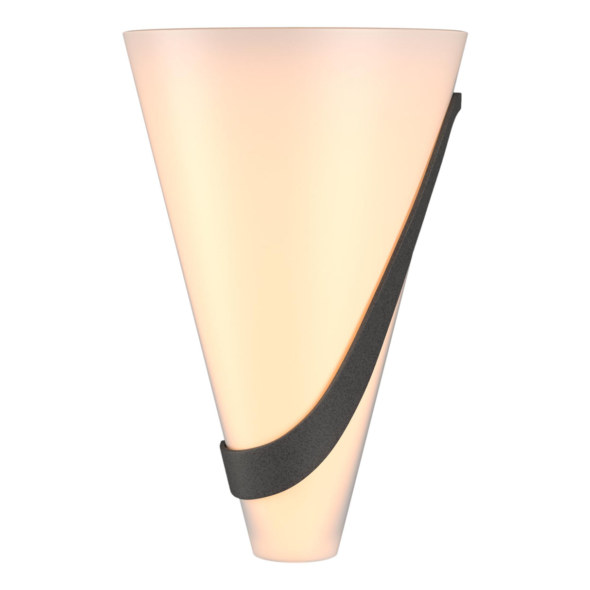 Hubbardton Forge 2004 Natural Iron Opal Glass (GG) Right Half Cone Sconce