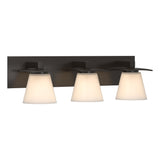 Hubbardton Forge 2010 Oil Rubbed Bronze Opal Glass (GG) Wren 3 Light Sconce