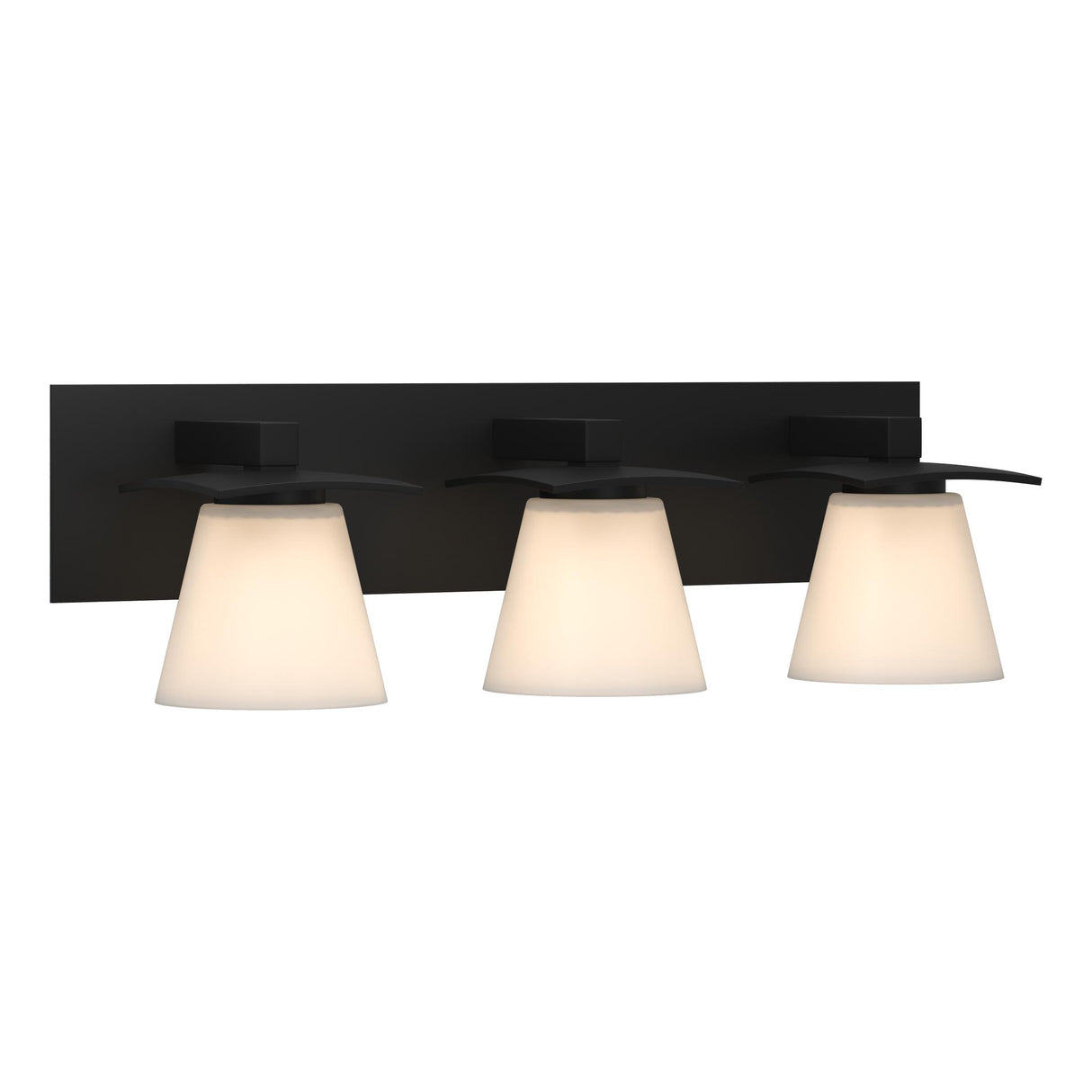 Hubbardton Forge 2010 Black Opal Glass (GG) Wren 3 Light Sconce