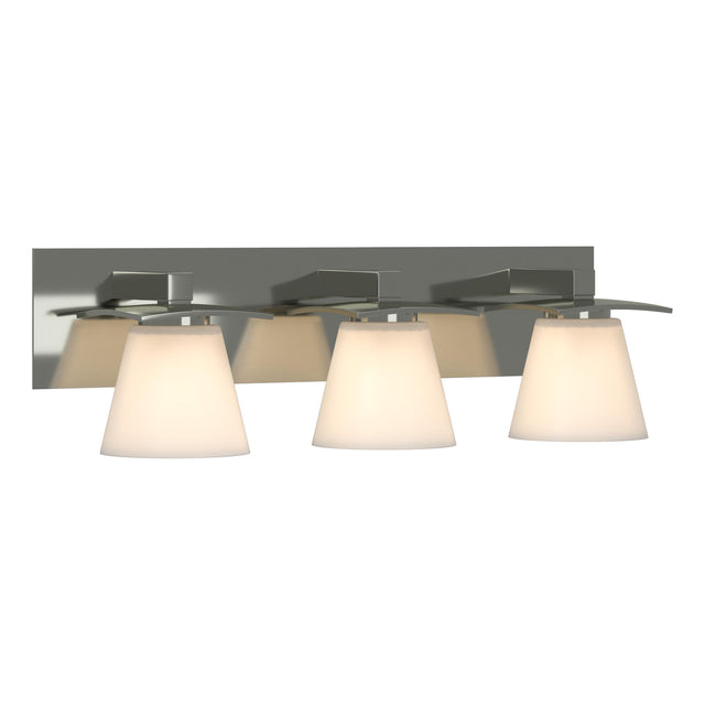 Hubbardton Forge 2010 Sterling Opal Glass (GG) Wren 3 Light Sconce