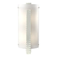 Hubbardton Forge 2006 Sterling White Art Glass (BB) Forged Vertical Bar Sconce